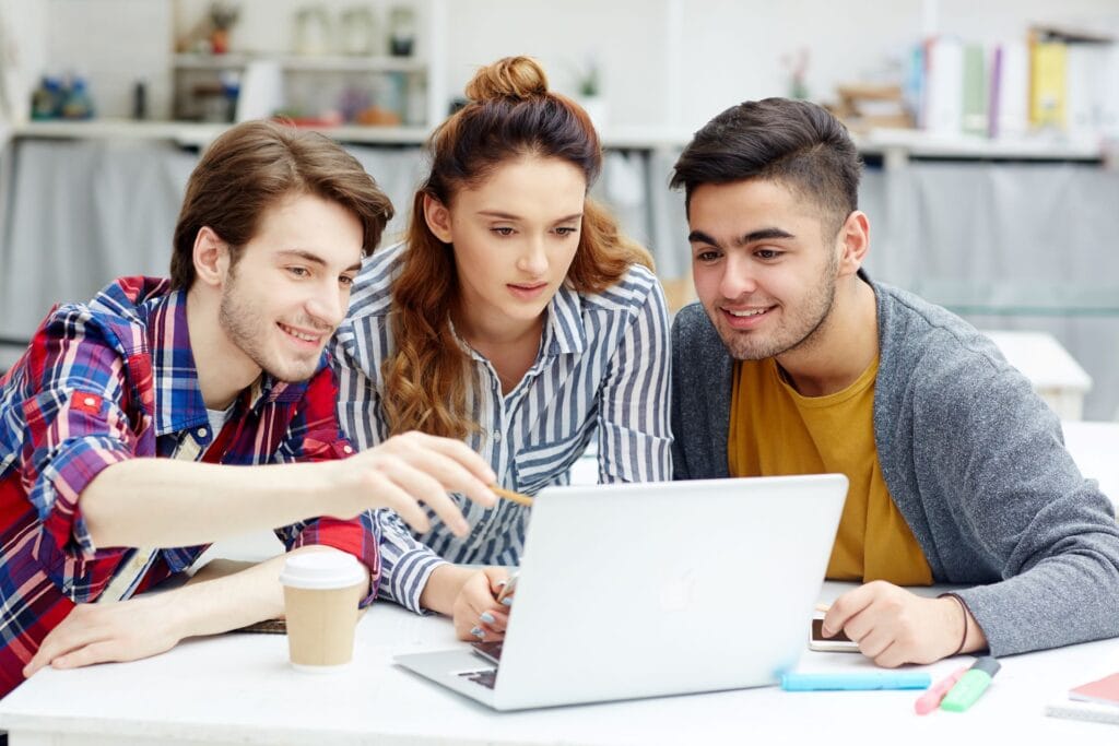 Students learning together